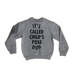 Kids Champion® x Shorty "Duh" Crewneck Sweatshirt (Heather Gray, Dark Green)